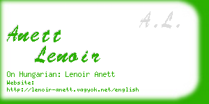 anett lenoir business card